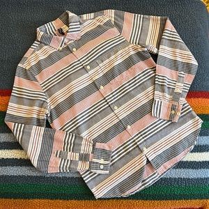 Lightweight Linen/Cotton Striped Button-up Shirt